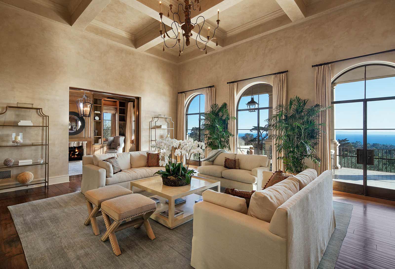 modern tuscan style living room